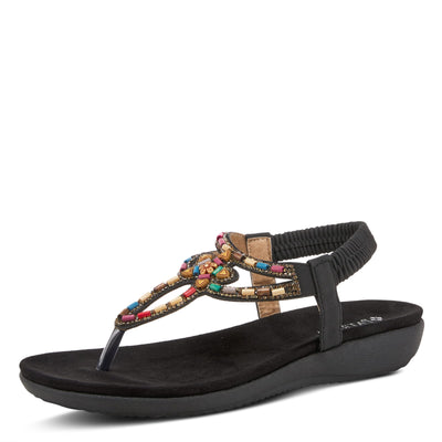 PATRIZIA Women's Crema Slingback Sandal Black EU 38 / US 7.5-8