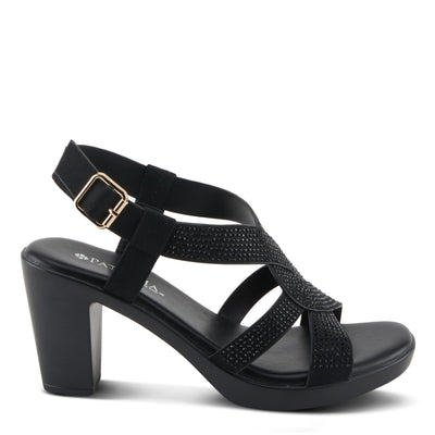 PATRIZIA Women's DRINA Slingback Cross-Over Heeled Sandals Grey EU 38 / US 7.5-8