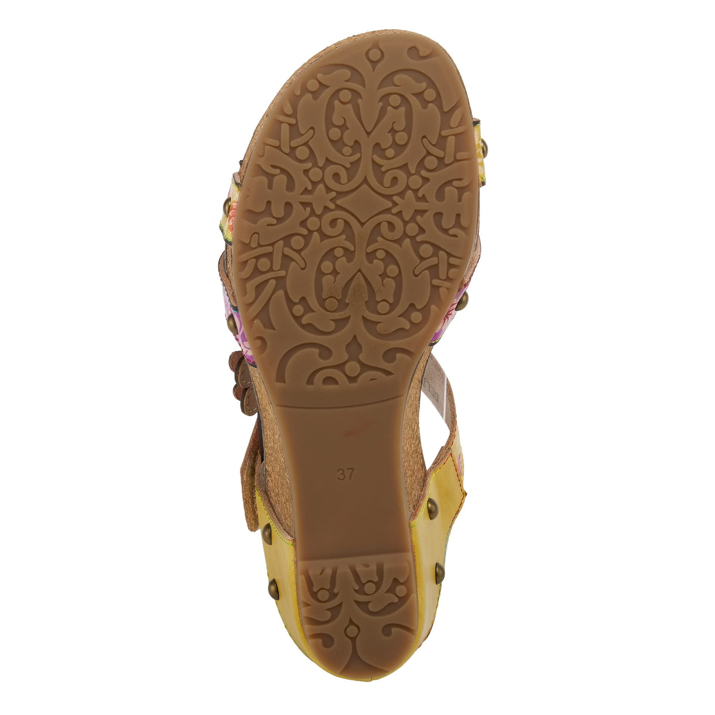 Spring Step L'Artiste Women's Delight Sandals Yellow Multi EU 37 / US 6.5-7