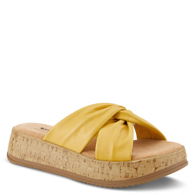Spring Step Women's EBOSIA Slide Sandal Yellow EU 37/6.5-7