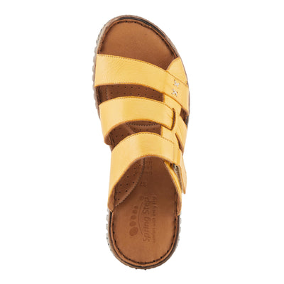 Spring Step Women's Olly Sandal, Mustard, 6.5-7