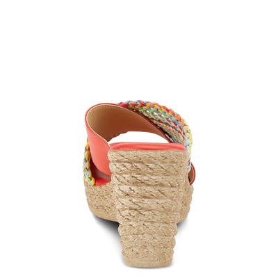 Spring Step Women's Fazzina Slide Wedge Sandal Red EU 36 / US 5.5-6