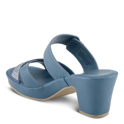 PATRIZIA Women's SCALAN Crystal-Adoed Slide Sandals Blue EU 40 / US 9