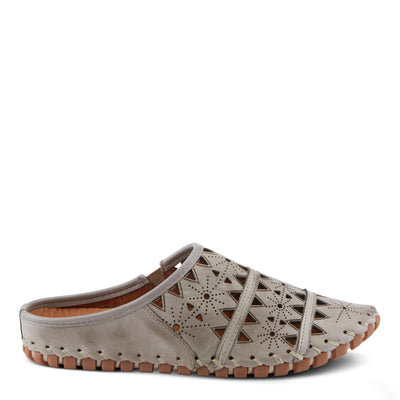 Spring Step Fusalide Slip-On Shoes for Womens - Comfortable Slip-On Shoes with Rubber Outsole - Casual Leather Clogs for Women - Grey EU 36 / US 5.5-6