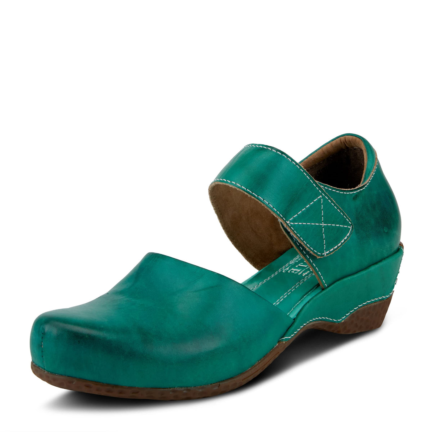 L�Artiste by Spring Step Women's Gloss Mary Jane Flat, Turquoise, 36 EU/5.5-6 M US