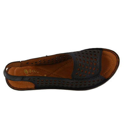 Spring Step Jordana Sandal, Black, 39 Medium EU (US 8.5 US)