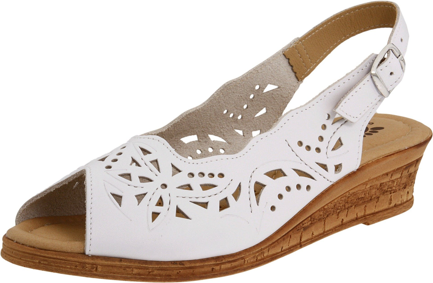 Spring Step Women's Orella Slingback Sandal,White,36 EU/5.5 - 6 M US