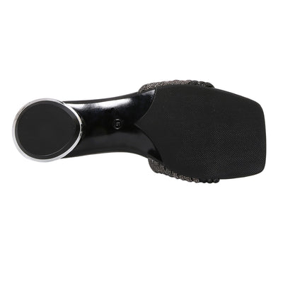 Lady Couture AMAZING Multi Color Straps Slide, Black Multi, 9