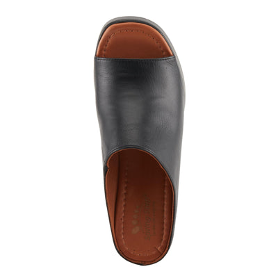 Spring Step NIKAYON Women's Blocked Heeled Mules with Genuine Leather Upper Black EU 40 / US 9