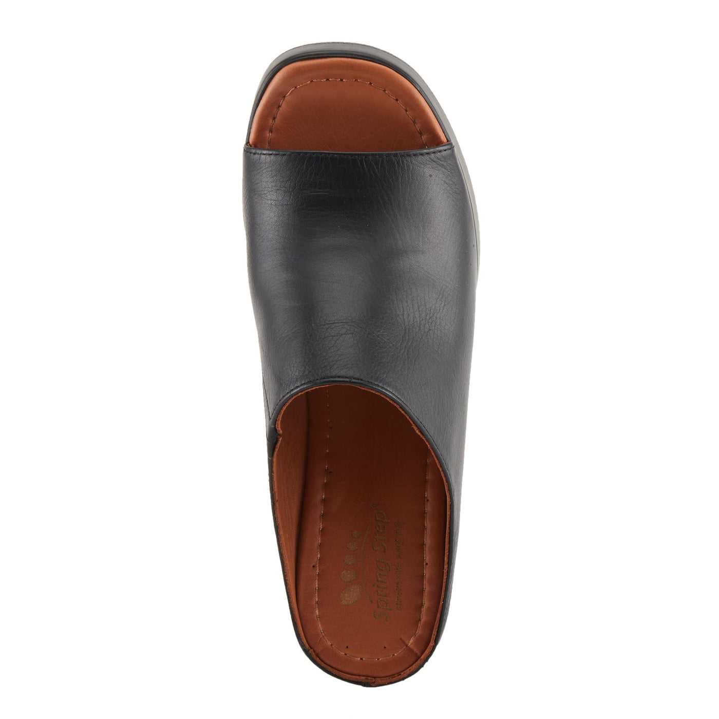 Spring Step NIKAYON Women's Blocked Heeled Mules with Genuine Leather Upper Black EU 41 / US 9.5-10