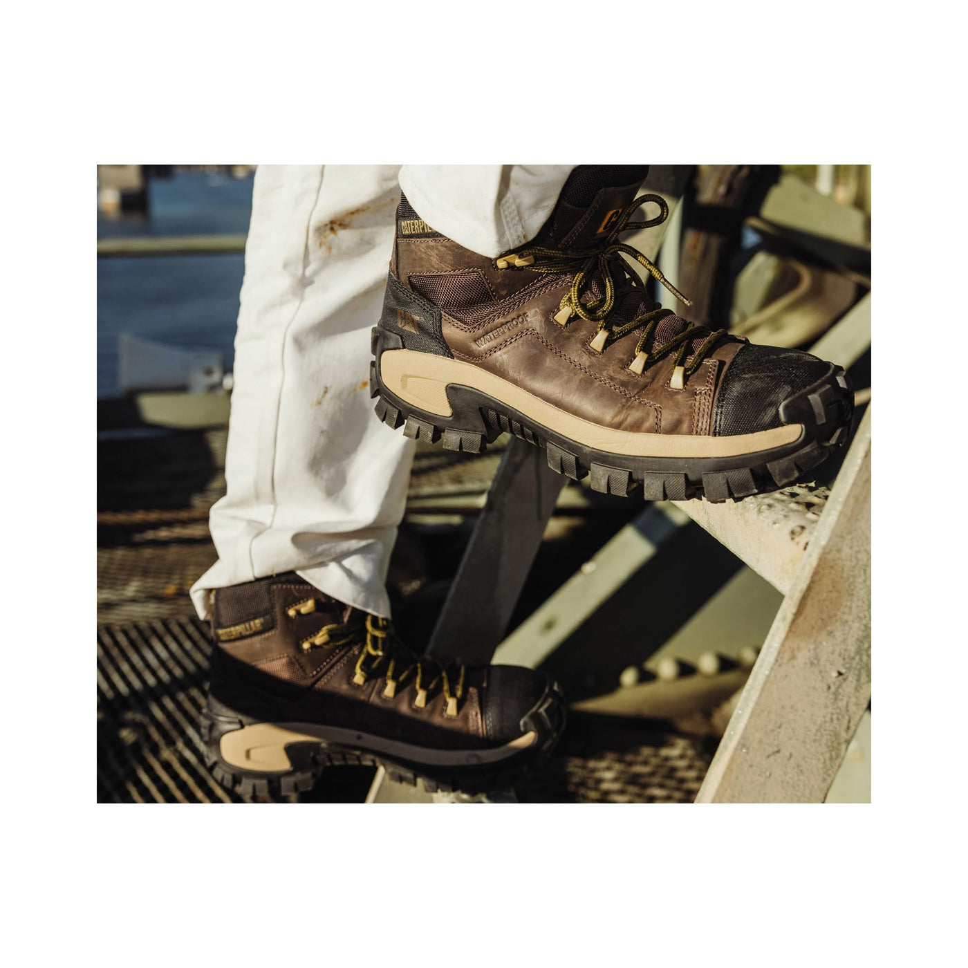 Caterpillar Invader Hiker Waterproof Work Boot Men Pyramid