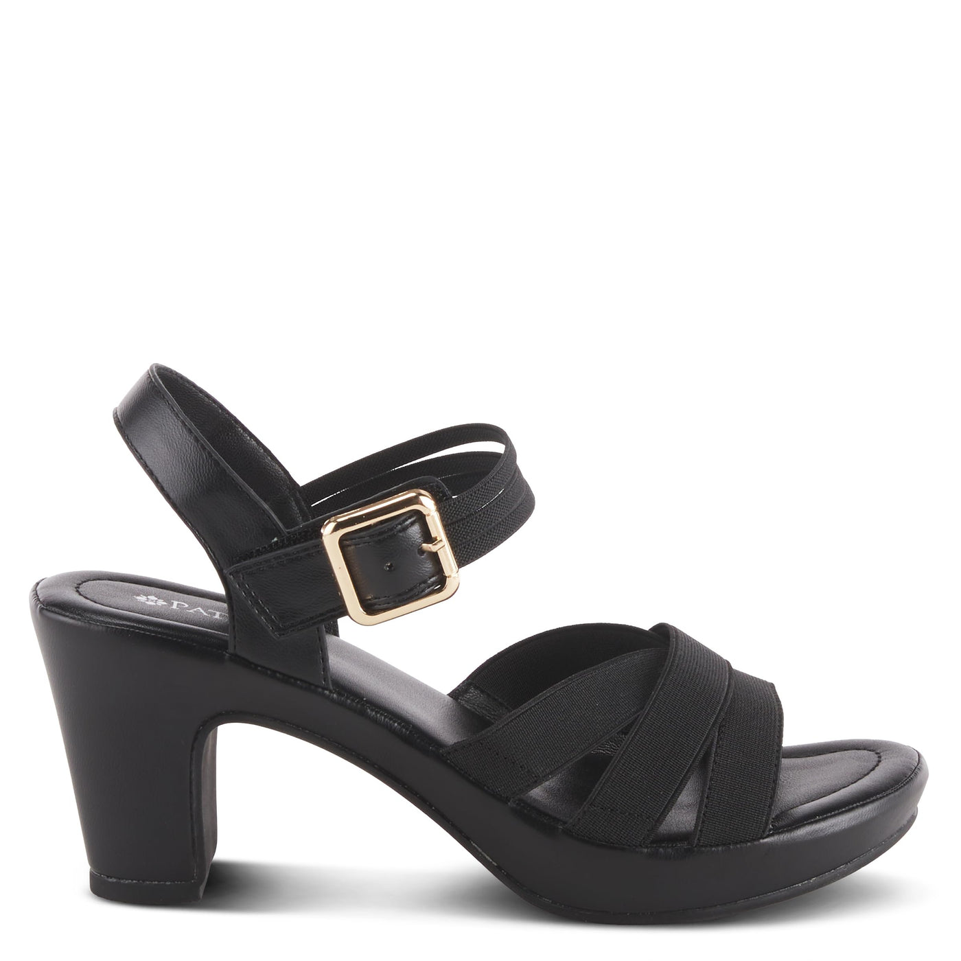 PATRIZIA Women's Neesa-Stretch Slingback Sandal Black EU 36 / US 5.5-6