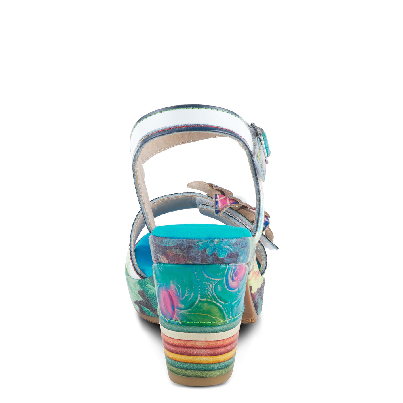 Spring Step L'Artiste Women's Leilanie Quarter Strap Sandal White Multi EU 36 / US 5.5-6