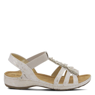 Flexus Women's Adede T-Strap Sandal Soft Gold EU 37 / US 6.5-7