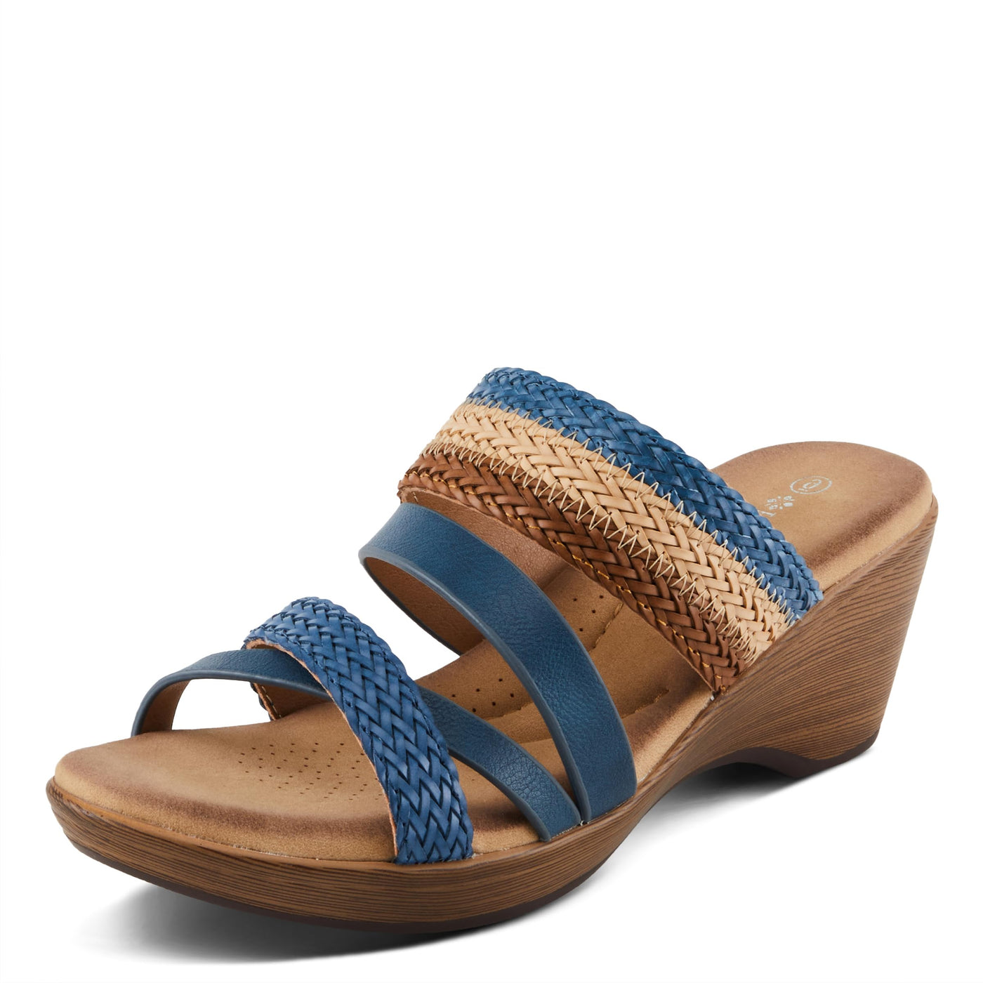PATRIZIA Women's MAHINA Cross-Strapped Wedge Sandals Blue Multi EU 40 / US 9