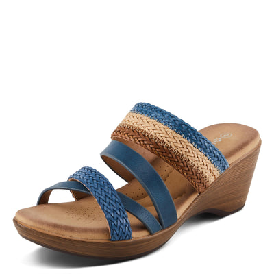 PATRIZIA Women's MAHINA Cross-Strapped Wedge Sandals Blue Multi EU 40 / US 9