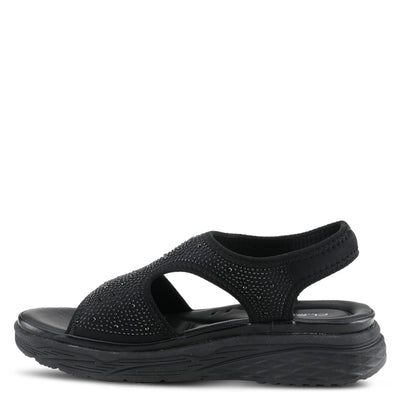 Flexus Women's Mallo Slingback Sandal Black EU 36 / US 5.5-6