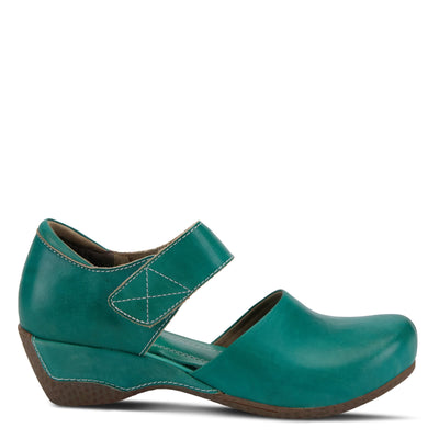 L�Artiste by Spring Step Women's Gloss Mary Jane Flat, Turquoise, 37 EU/6.5-7 M US