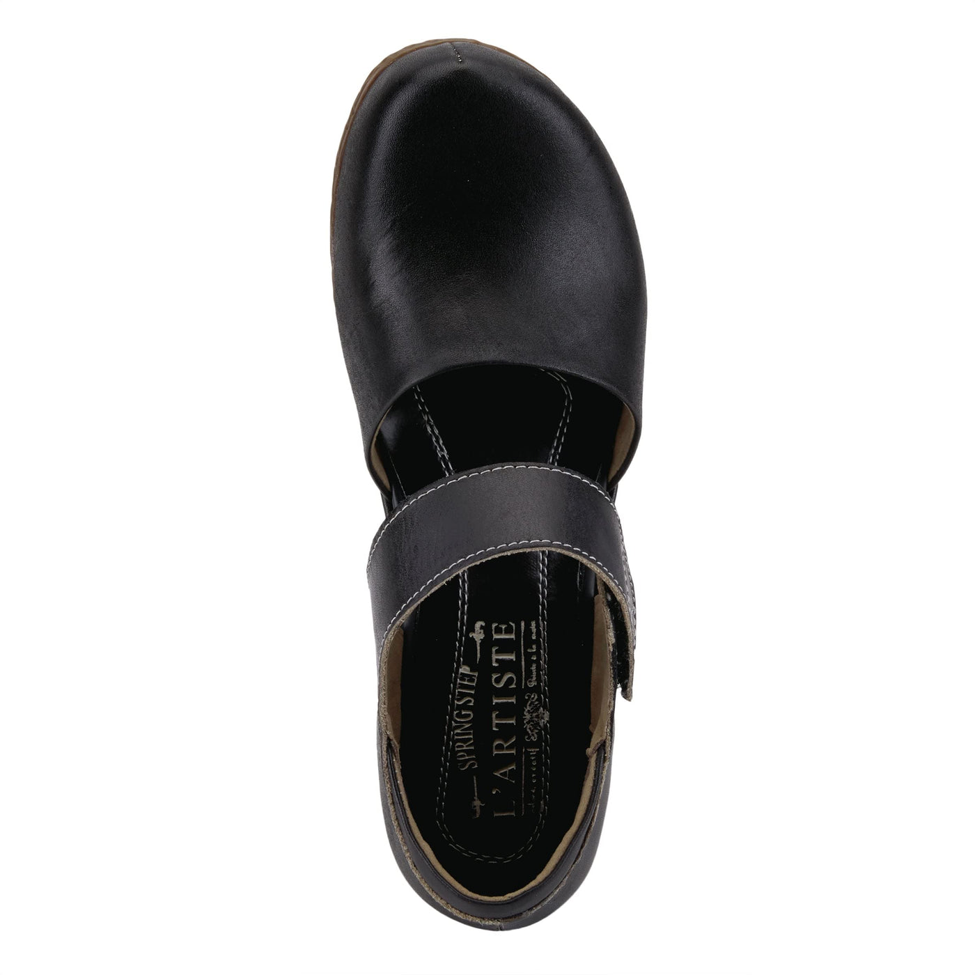 L�Artiste by Spring Step Women's Gloss Mary Jane Flat, Black, 42 EU/10.5-11 M US