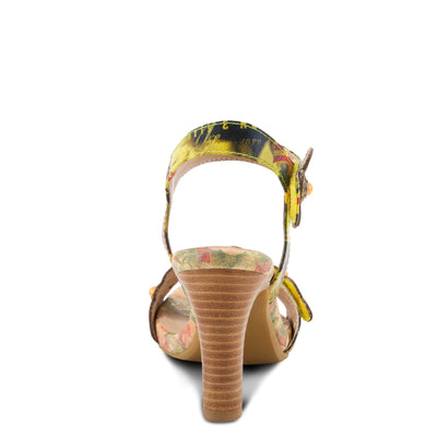 Spring Step L'Artiste Women's Gardena Quarter Strap Sandal Yellow Multi EU 40 / US 9