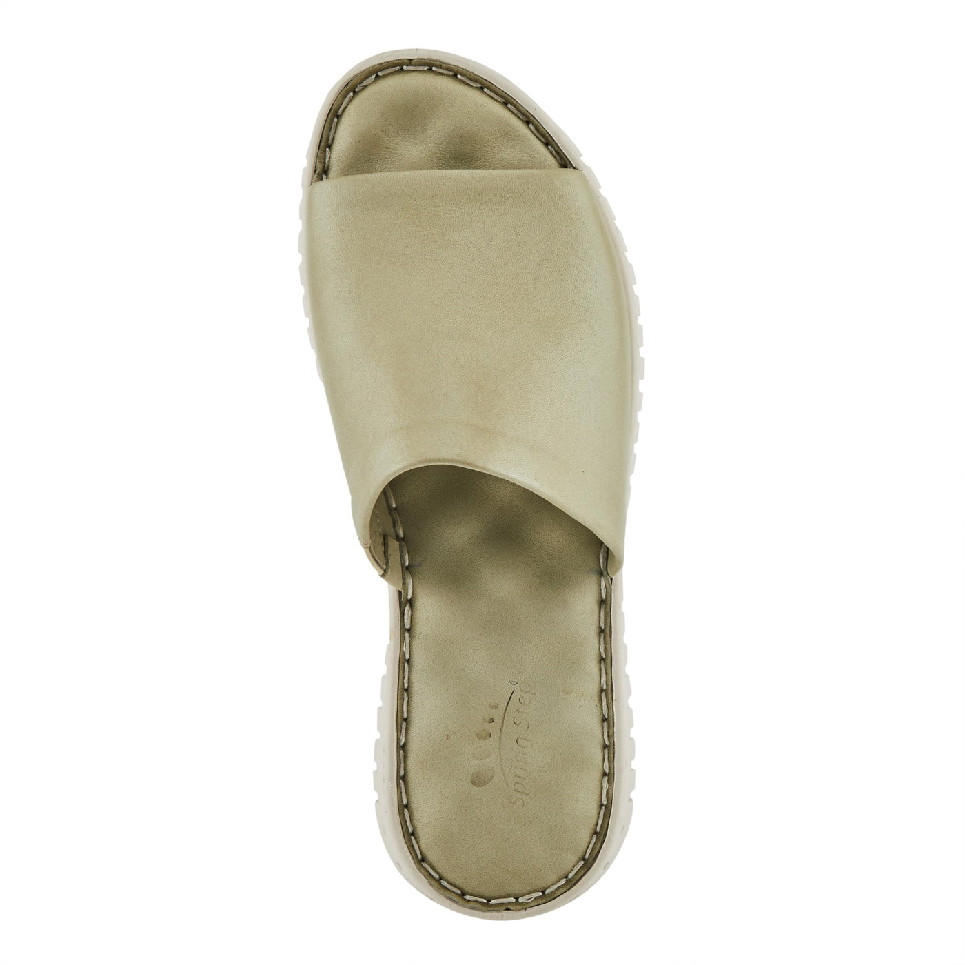 Spring Step NAPPA Women's Soft Leather Slip-On - Cushioned Footbed, Elastic Gore, Maximum Flexibility Olive Green EU 41 / US 9.5-10