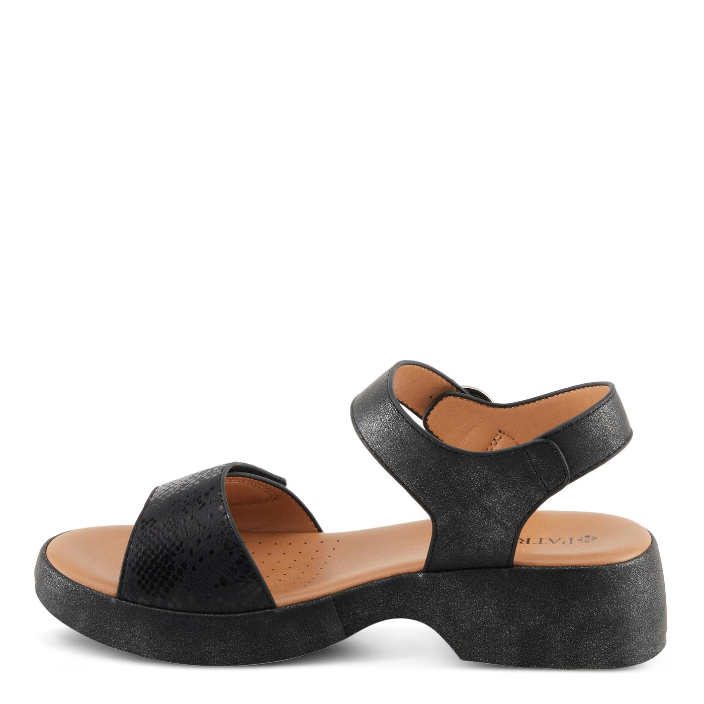 PATRIZIA Women's FINOLA Quarter Strap Platform Sandals Black EU 40 / US 9