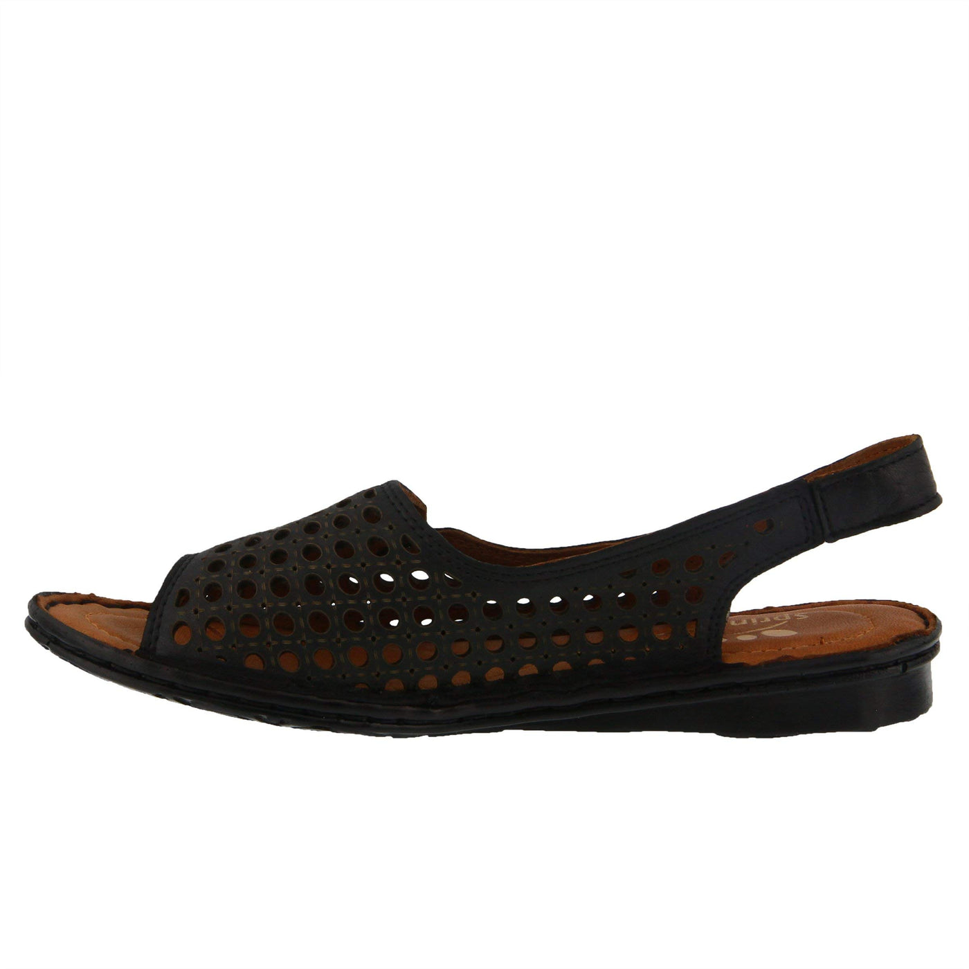 Spring Step Jordana Sandal, Black, 39 Medium EU (US 8.5 US)