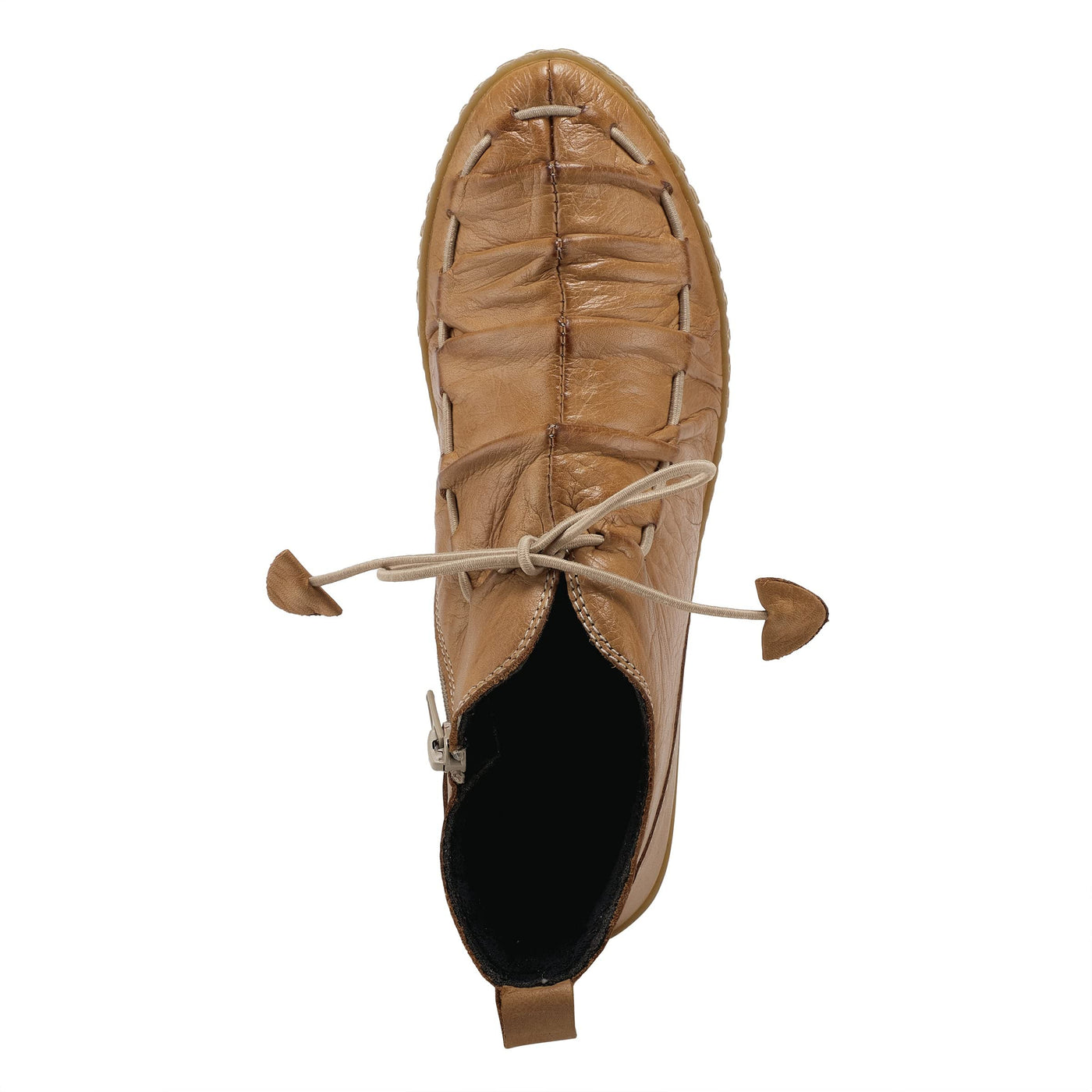 Spring Step Nespea Booties for Women - Waterproof Leather Women's Shoes with Zipper Closure - Western Ankle Boots for Women with Low Heel - Camel EU 38 / US 7.5-8