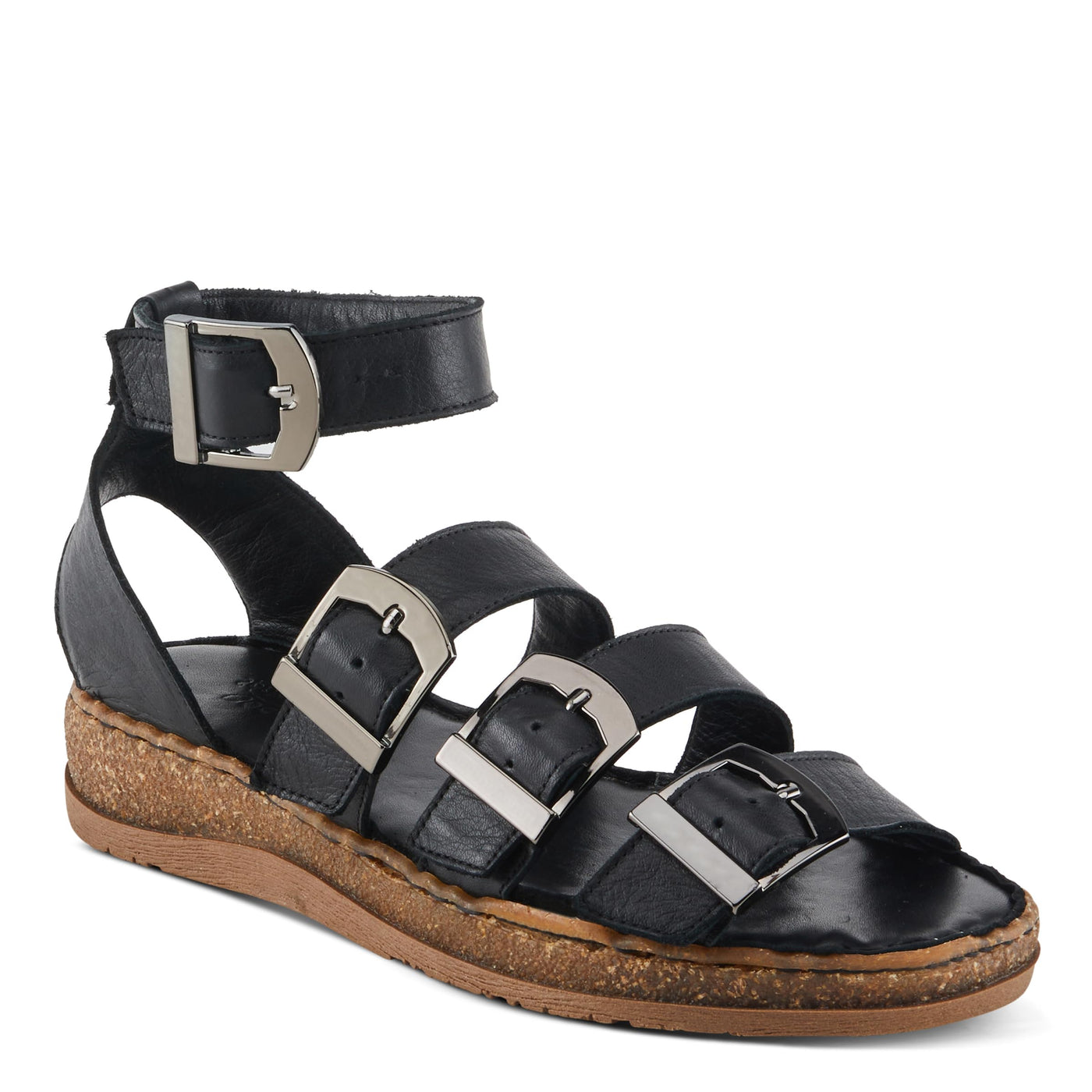 Spring Step Women's Alexcia Sandal, Black, 8.5