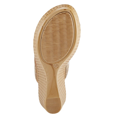 PATRIZIA Women's Geminata Slide Wedge Sandal Tan EU 36 / US 5.5-6