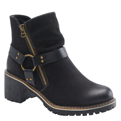 PATRIZIA Spring Step Firewood Booties for Women - Ladies Ankle Boots with Zipper Closure - Vegan Leather Womens Boots for Outdoor