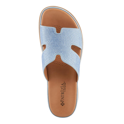 PATRIZIA Women's ENDLESS Crystal Platform Sandals Light Blue EU 38 / US 7.5-8