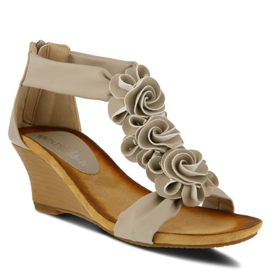 PATRIZIA Women's Harlequin Ankle Strap Wedge Sandals Beige EU 43 / US 11.5-12