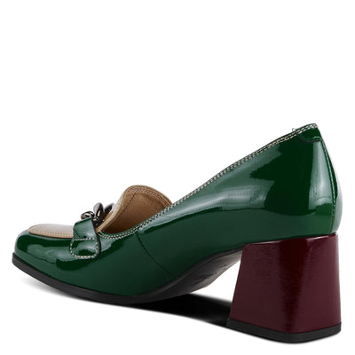 Azura Women's Luzish Leather Heeled Shoe Green Multi Patent EU 36 / US 5.5-6
