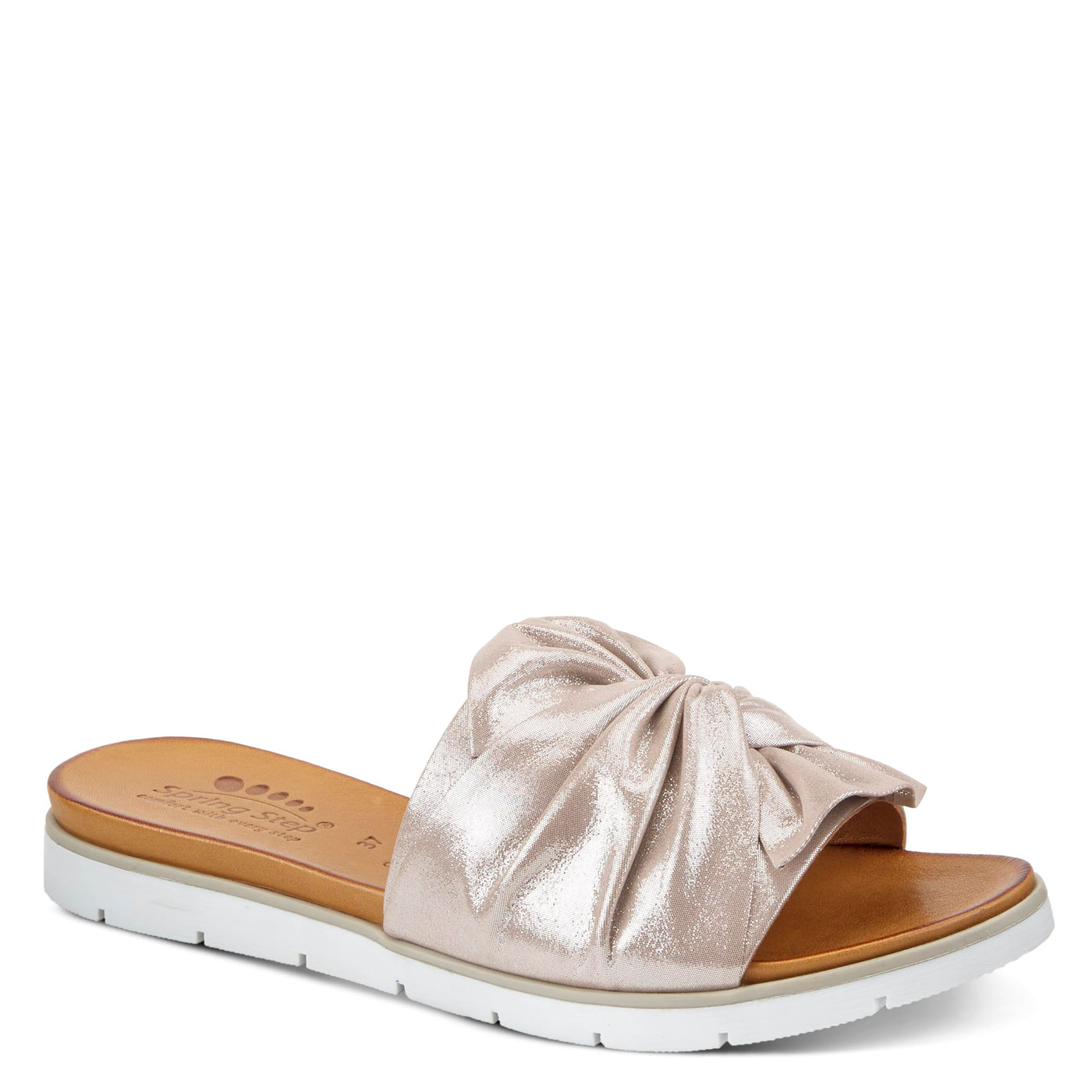 Spring Step Women's Lavona Slide Sandal Silver EU 39 / US 8.5