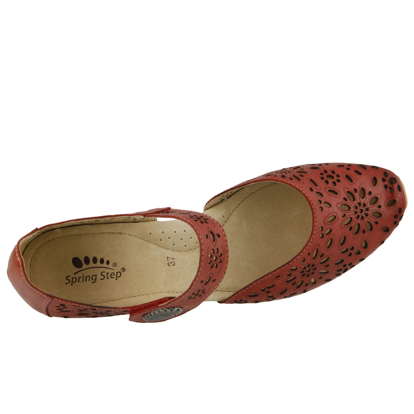Spring Step Women's Nougat Wedge Sandal, Red, 39 EU/8.5 M US