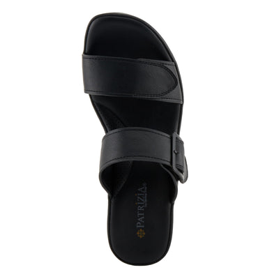 PATRIZIA Women's SANCIA Two Strap Slide Heeled Sandals Black EU 36 / US 5.5-6