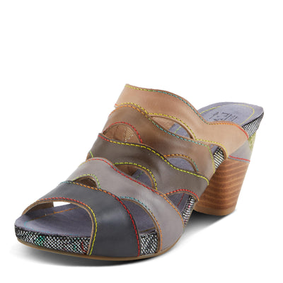 L'Artiste by Spring Step Women's Pita Sandal, Black Multi, 7.5-8