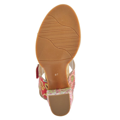 Spring Step L'Artiste Women's Guitarra Back Strap High Heel Sandal Red Multi EU 35 / US 5