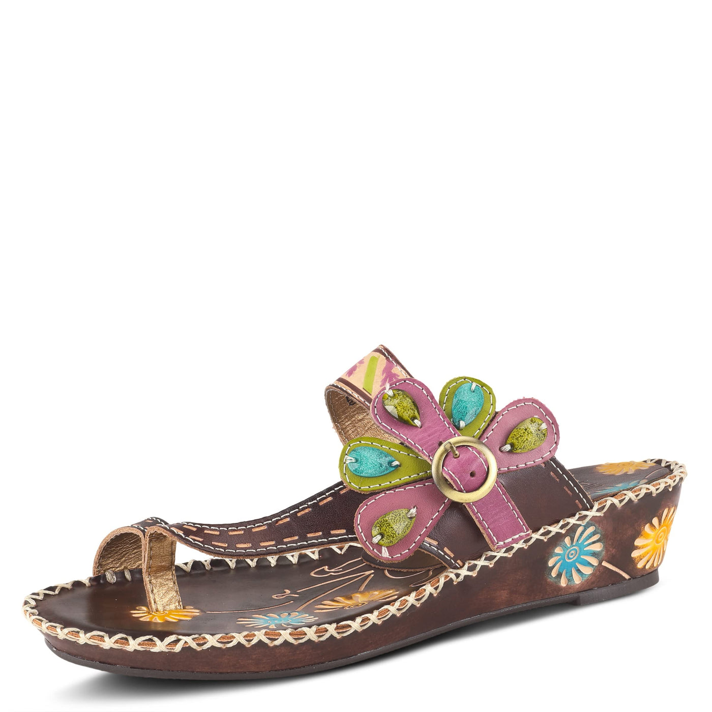 L'ARTISTE Women's Slide Sandal Santorini Brown 40