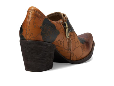Spring Step L'Artiste Women's Rockinlorna Leather Shootie Camel Multi EU 38 / US 7.5-8