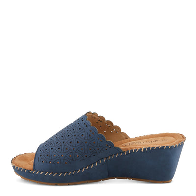 PATRIZIA Women's CHANDELLA Slide Wedge Sandals Blue EU 37 / US 6.5-7