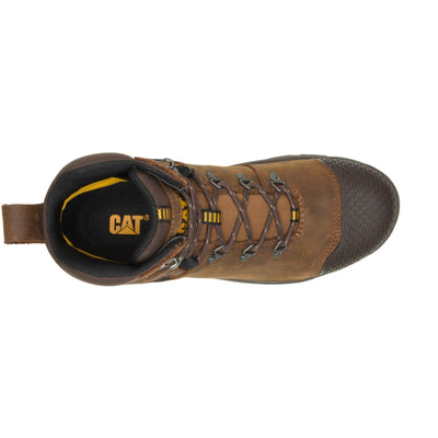 Caterpillar Men's Accomplice Steel Toe Waterproof Construction Boot, Real Brown, 8