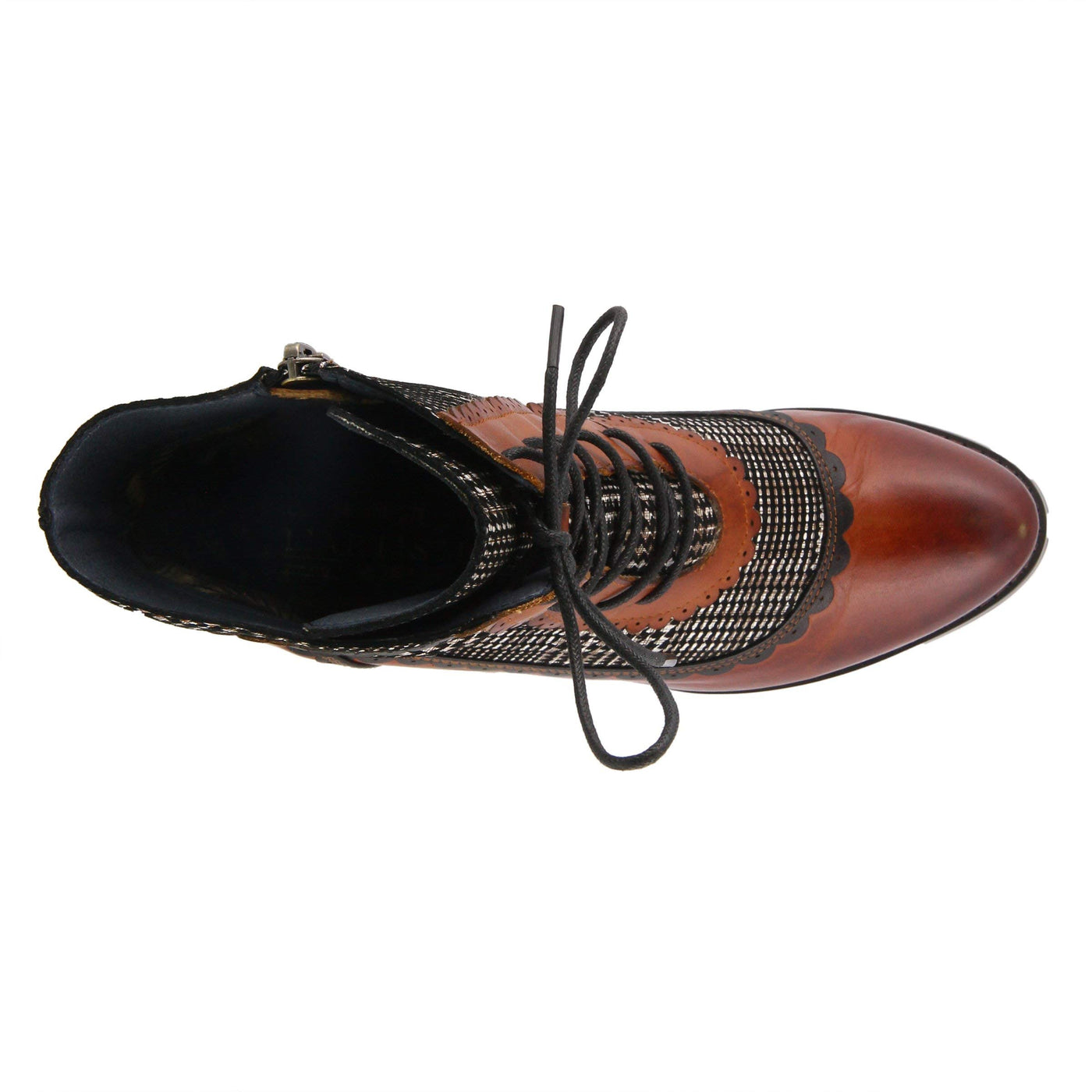 L'Artiste by Spring Step BEWITCH-PLAID MEDIUM BROWN MULTI Shoe US 5