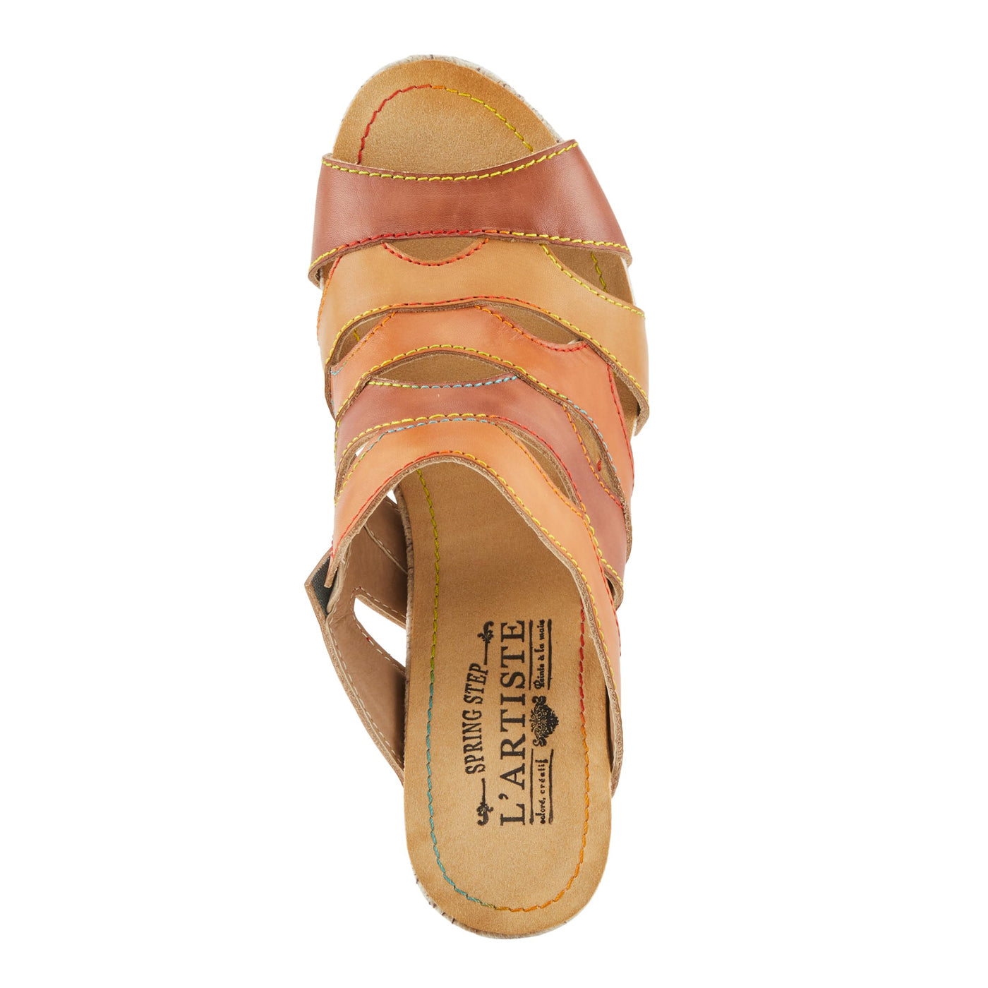 L'Artiste by Spring Step Women's Pita Sandal, Tan Multi, 5