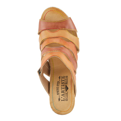 L'Artiste by Spring Step Women's Pita Sandal, Tan Multi, 5.5-6