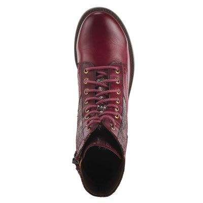 Spring Step L'Artiste Women's Marty-Met Leather Bootie Bordeaux Multi EU 37 / US 6.5-7