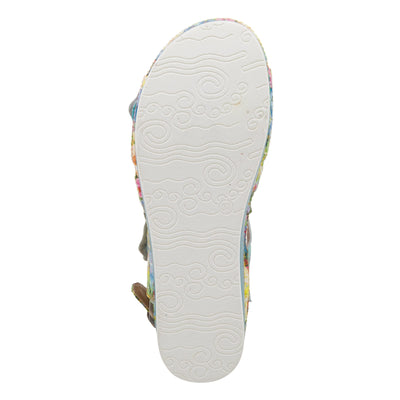 Spring Step L'Artiste Women's Joelina-Dazi Ankle Strap Sandal Turquoise Multi EU 41 / US 9.5-10