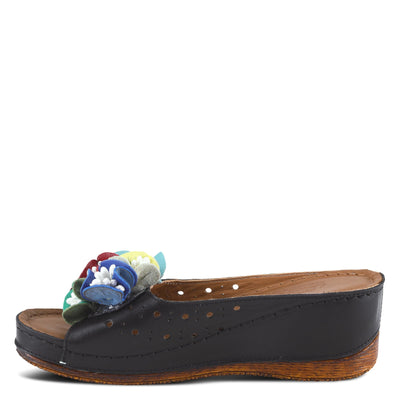 Spring Step Women's Flowerchild Slide Sandal Black EU 41 / US 9.5-10