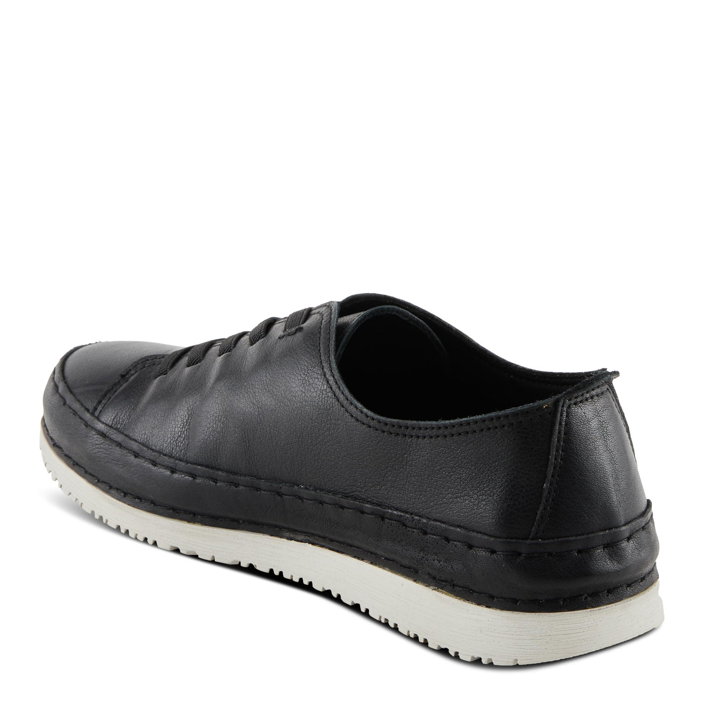 Spring Step ABECK Women's Leather Sneakers - Elastic Laces, Shock-Absorbing Footbed, Lightweight & Flexible Design Blue EU 37 / US 6.5-7